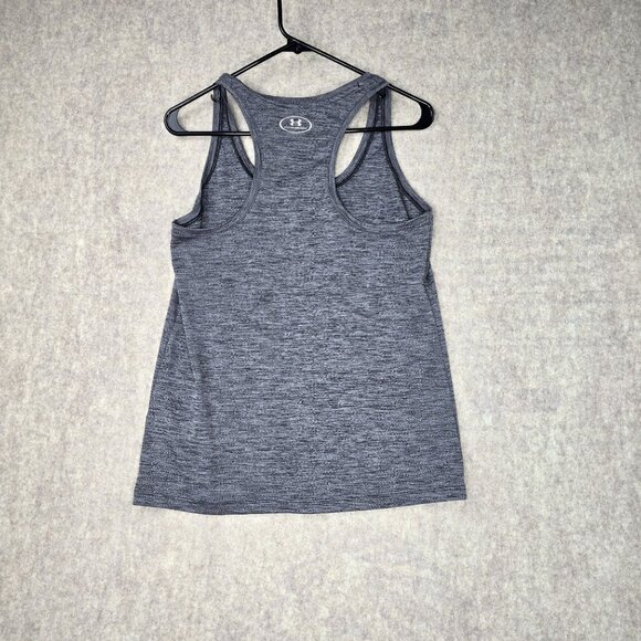 Under Armour Womens Grey Racerback Tank Top M HeatGear Loose Fit - Picture 2 of 5